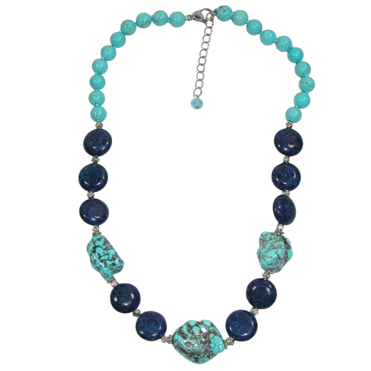 N5607 Turquoise Lapis Short Necklace