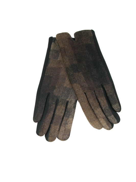Checkered Ombre Glove GF3585 Brown