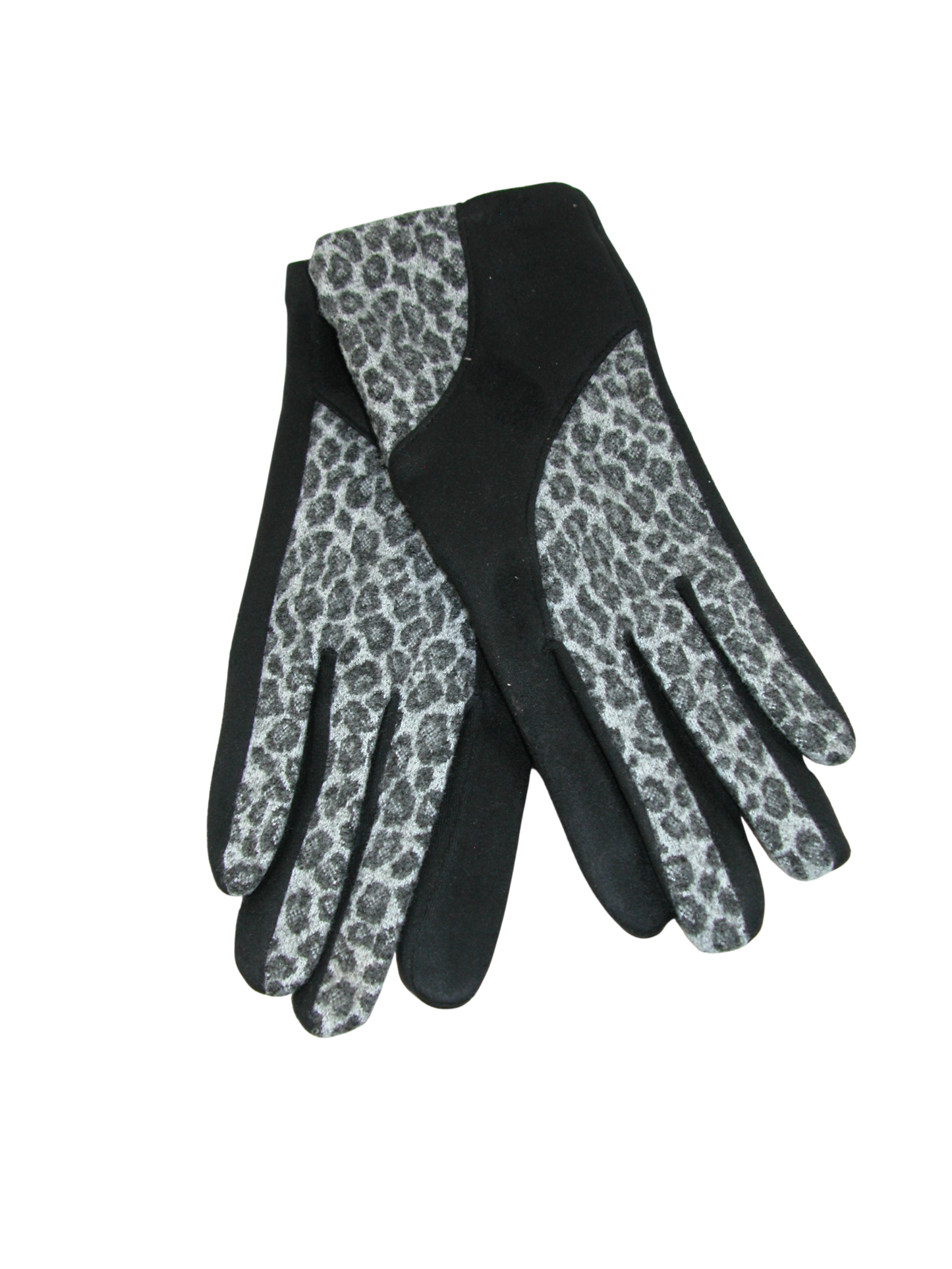 Animal Print Glove Suede GF3588 Black