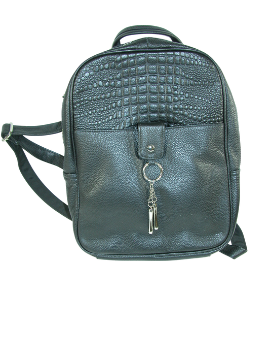 Black Leather Backpack GF3576