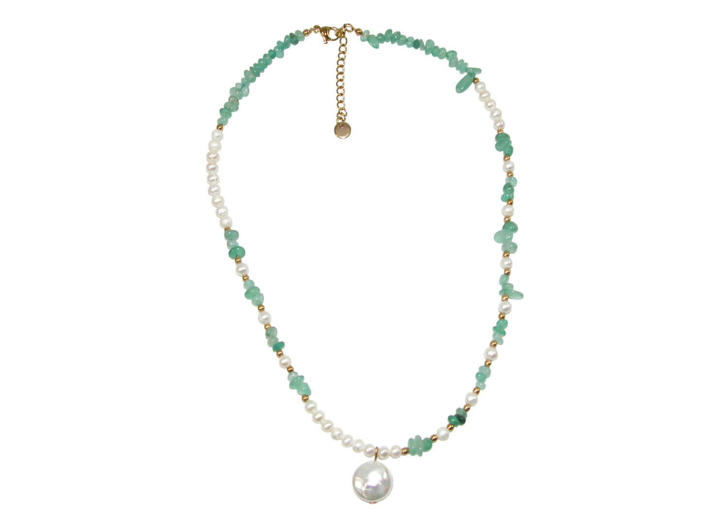 Aventurine Pearl Choker Necklace GF3624