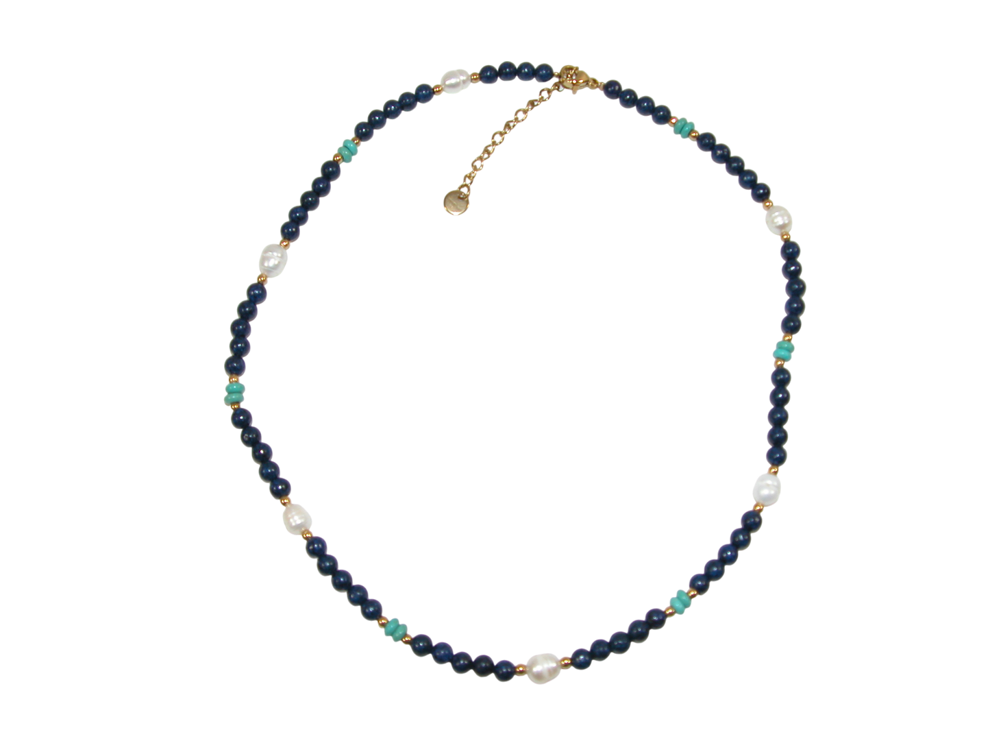 Lapis Pearl Turquoise Choker Necklace GF3623