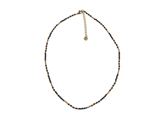 Black and Gold Bead Choker Necklace GF3609