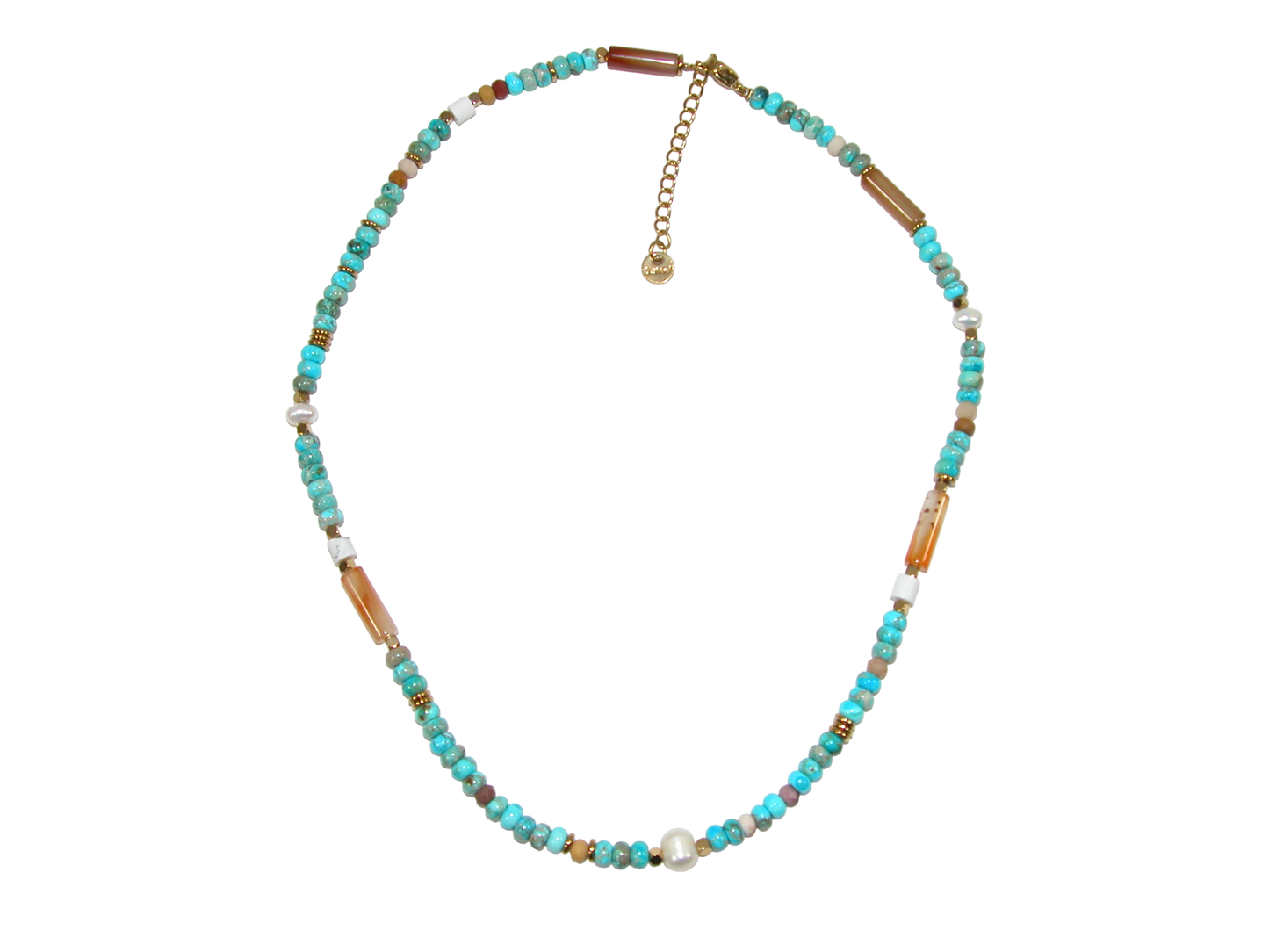 Turquoise Agate Choker Necklace GF3608