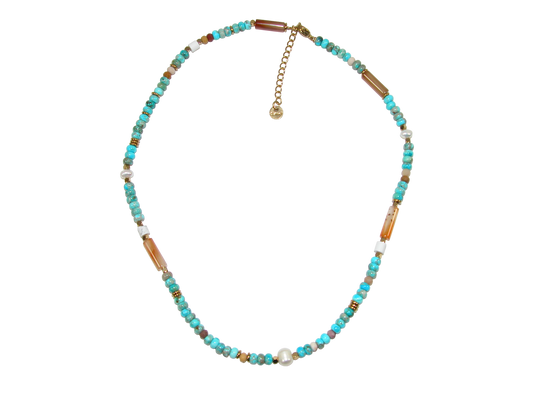 Turquoise Agate Choker Necklace GF3608