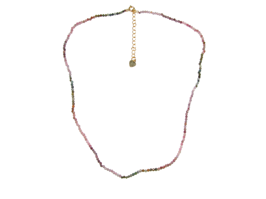 4mm Faceted Tourmaline Necklace GF3604