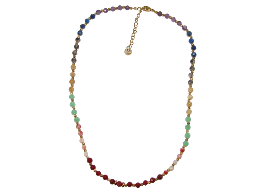Multi Color Gemstone Choker Necklace GF3603