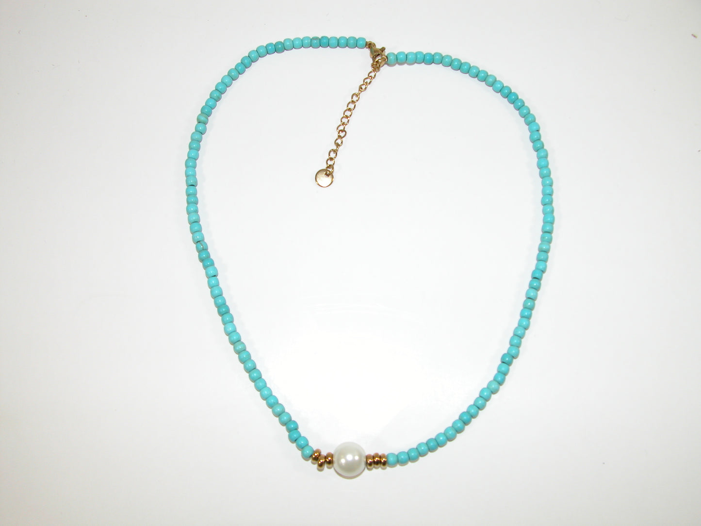 Turquoise Choker Pearl Necklace GF3601