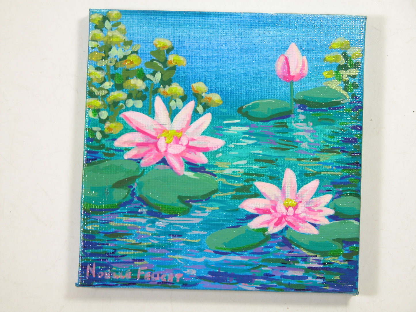 Original Acrylic Painting Art 4" X 4" ART180 by Noelle