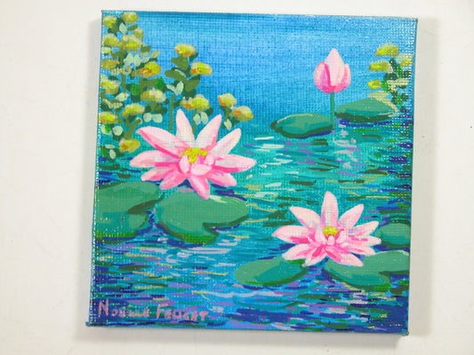 Original Acrylic Painting Art 4" X 4" ART180 by Noelle