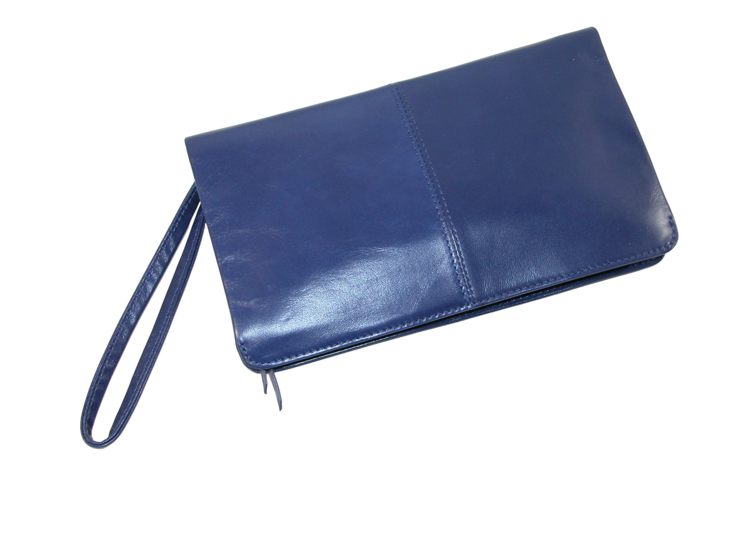 Evolve Blue Leather Wallet Clutch Wristlet GF3666