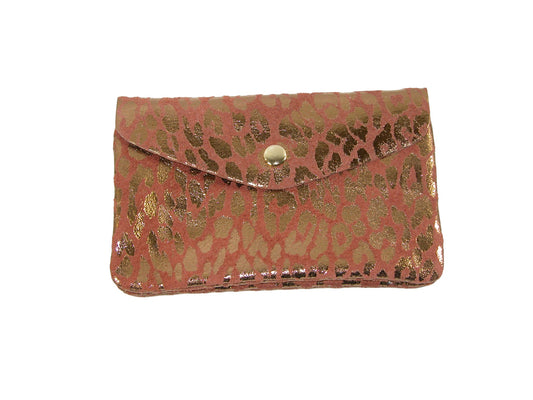 Leather Animal Print Wallet GF3682 Copper