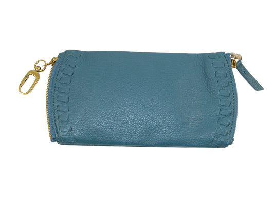 Teal Leather Eye Glass Case GF3669