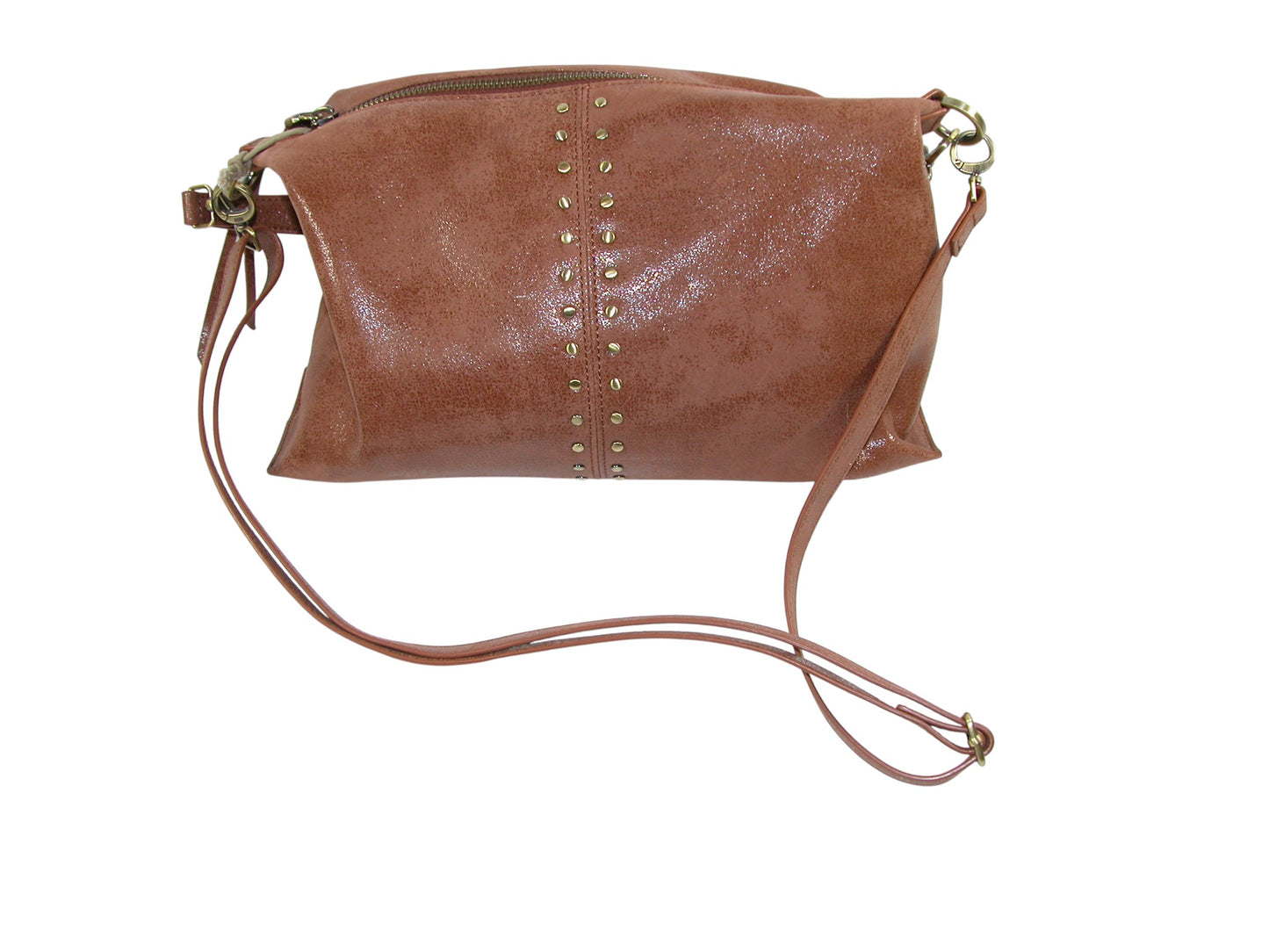 Brown Leather Studded Handbag Purse Avon GF3680