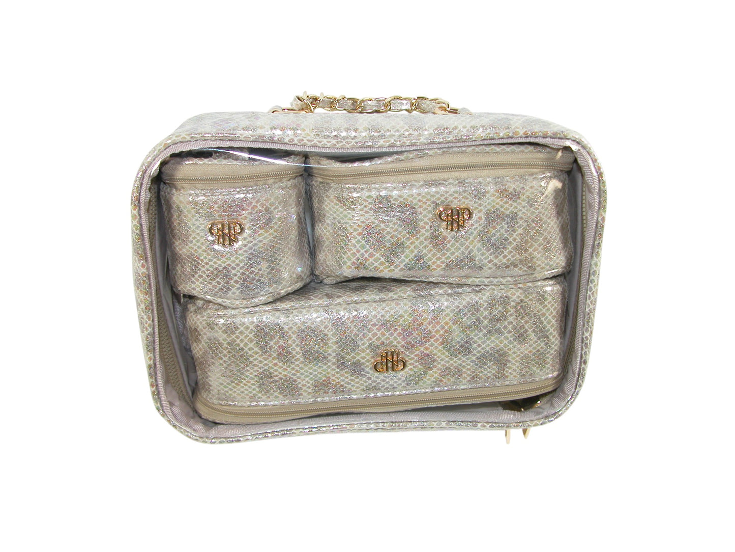 Jewelry Make Up Travel Organizer TRIO GF3652 Glimmer Leopard