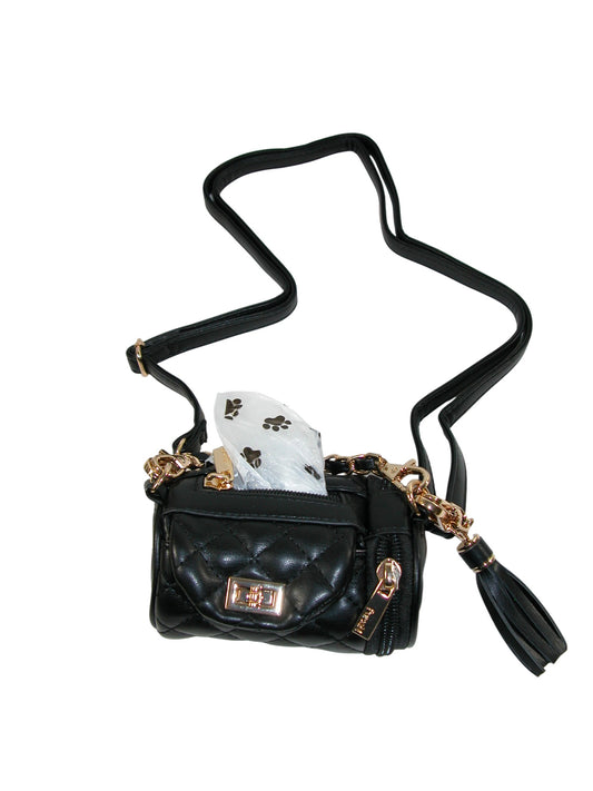 Black Quilted Poochi Quilted Dog Poo Bag GF3654