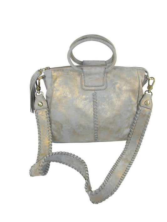 Brushed Leather Sheila Medium Satchel GF3661
