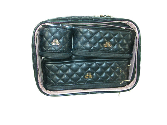 Jewelry Make Up Travel Organizer TRIO GF3653 Black Quilted