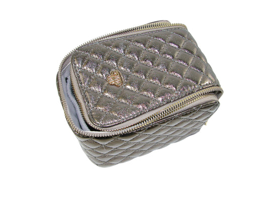 Bronze Quilted Travel and Jewelry Organizer Bag GF3658