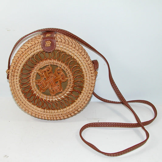 Rattan Woven Round Shoulder Handbag GF4974