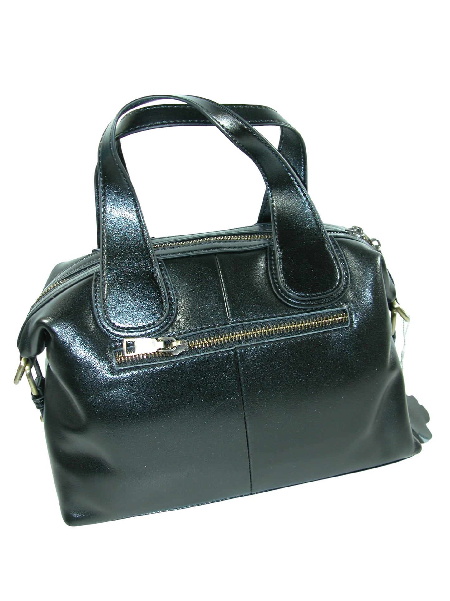 Natural Leather Purse Handbag GF3716 Black