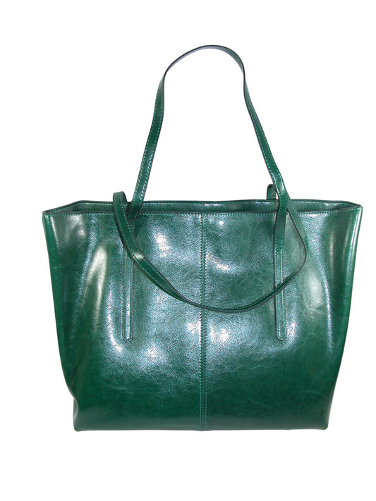 Natural Leather Tote GF3712 Green