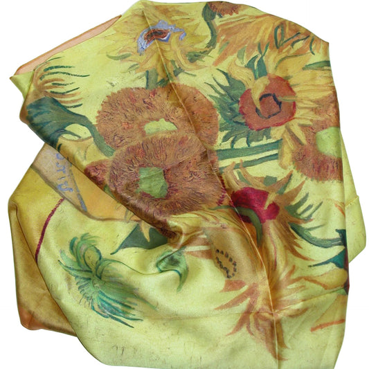 Van Gogh Sunflower Square Large Scarf GF4989
