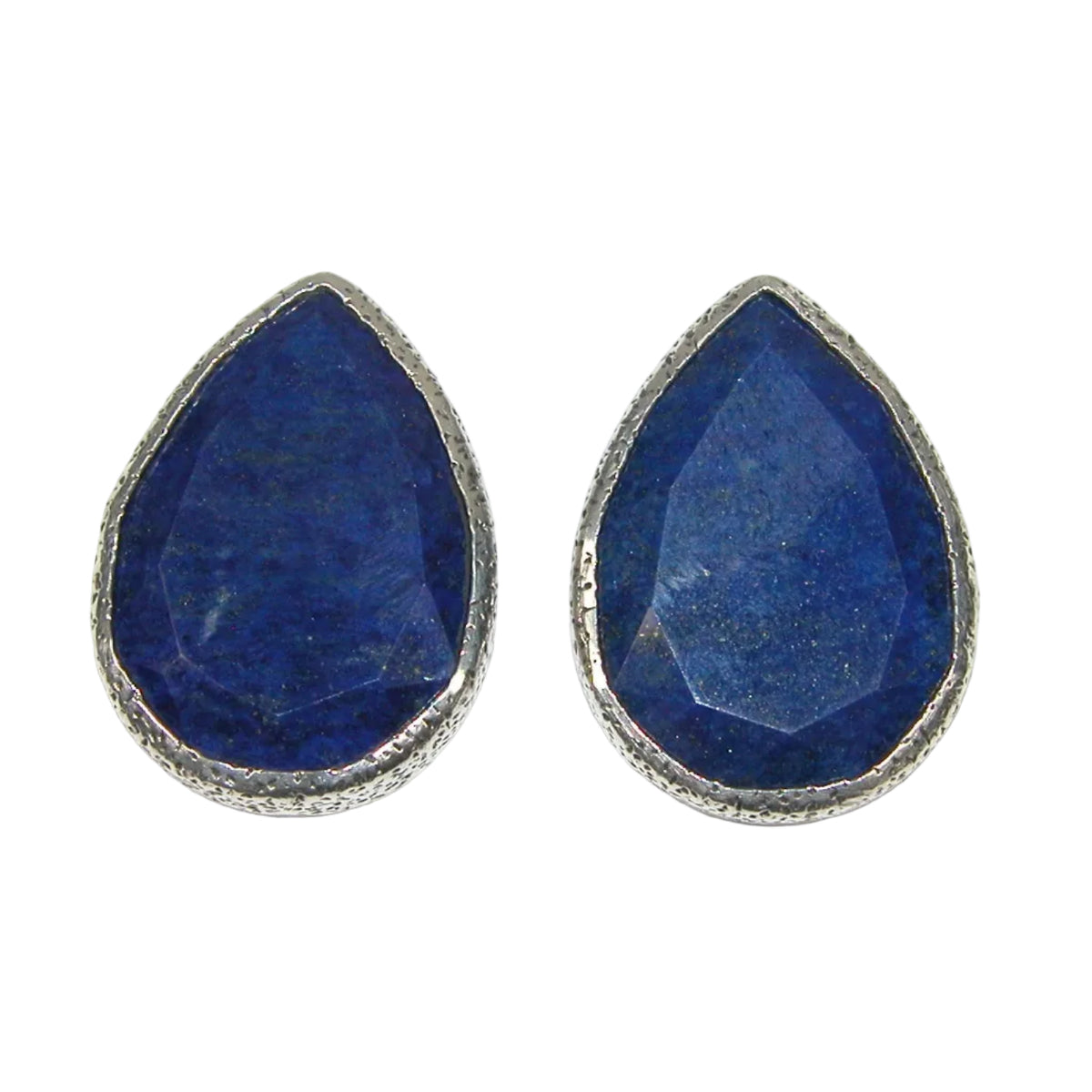 40251 Lapis Tear Drop Sterling Silver Earring
