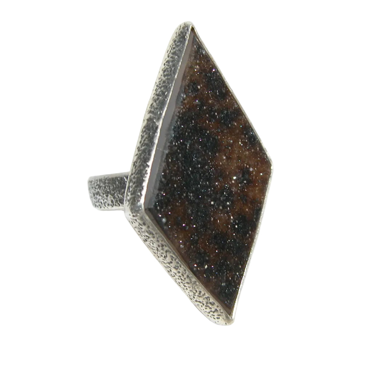 40221 Natural Drusy Agate Sterling Silver Adjustable Ring