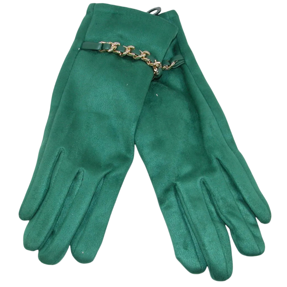 Sueded Chain Gloves with Chain GF3766 Green