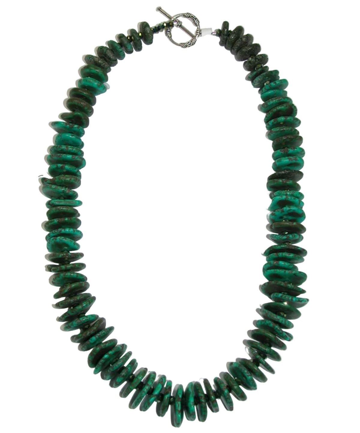 40279 Turquoise Crystal Toggle Necklace