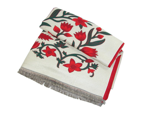 Red and Green Pattern Shawl Scarf GF3800