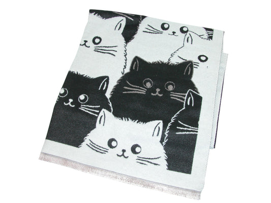 Cat Shawl 2 Tone Outline GF3801 Black