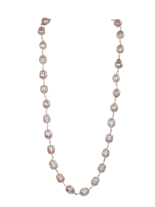N5564 Pink Freshwater Pearl Jointed Necklace