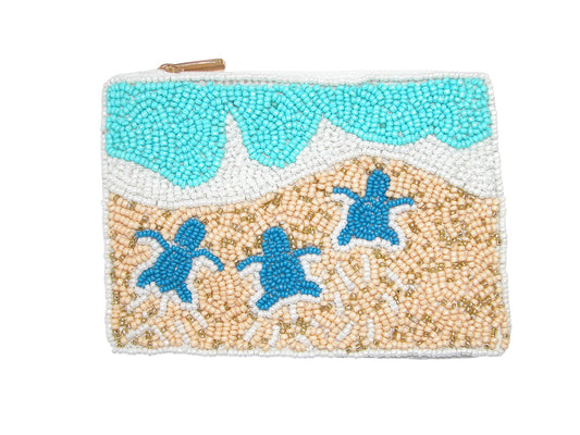Sea Turtle Beaded Coin Purse GF4601