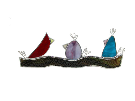 3 Bird Stained Glass by LORI GF3830