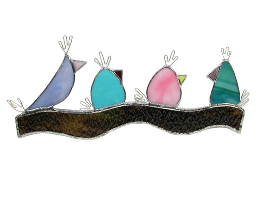 4 Bird Stained Glass by LORI GF3833