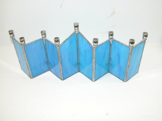 Menorah Blue-Stained Glass by LORI GF3838