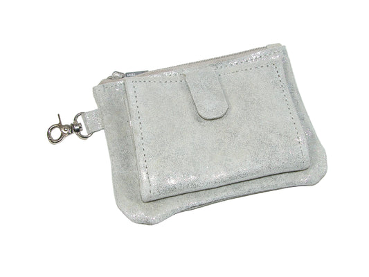 Silver Sueded Leather Wallet GF3840