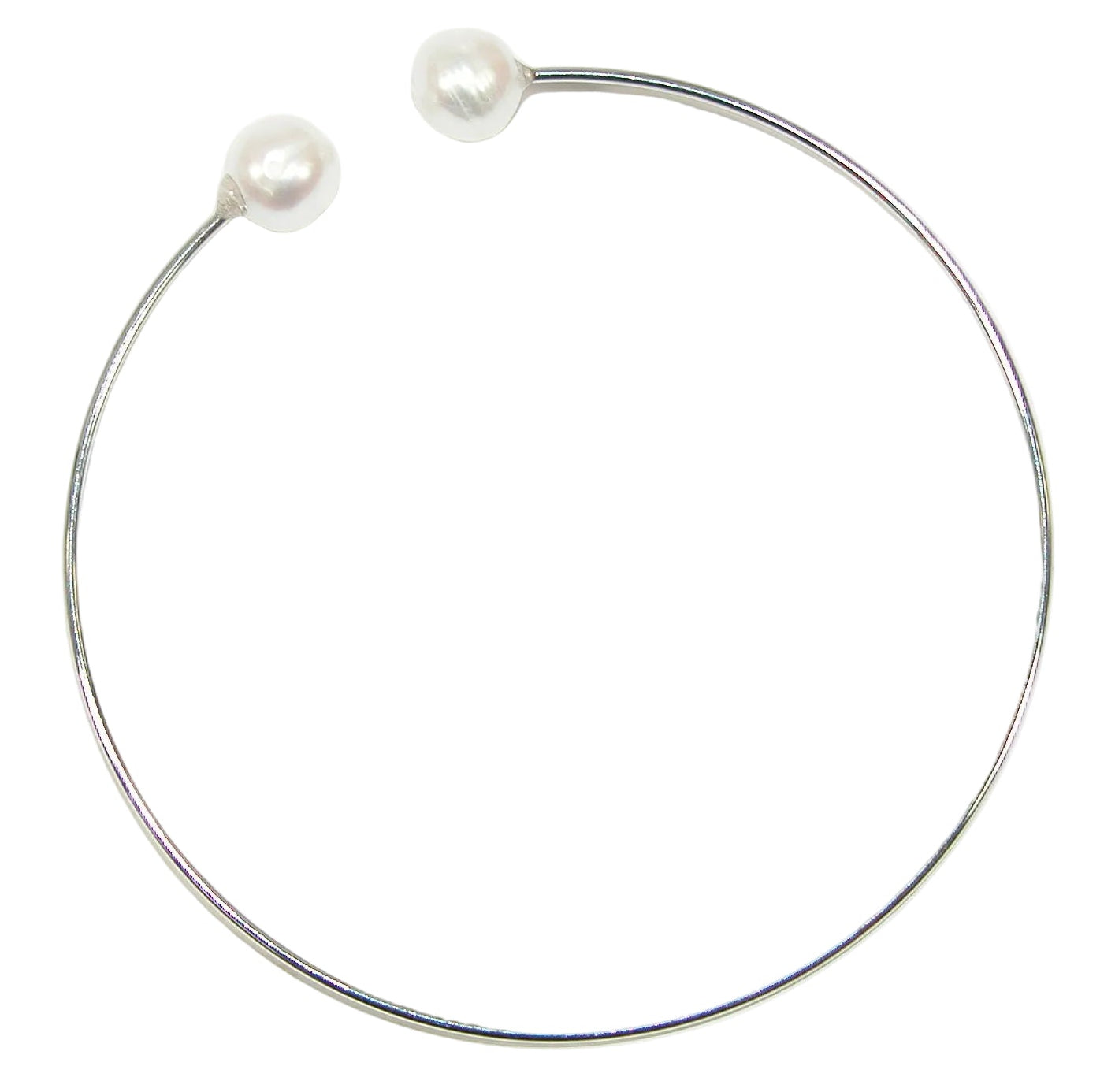 B5067 White FWP Memory Wire Bracelet