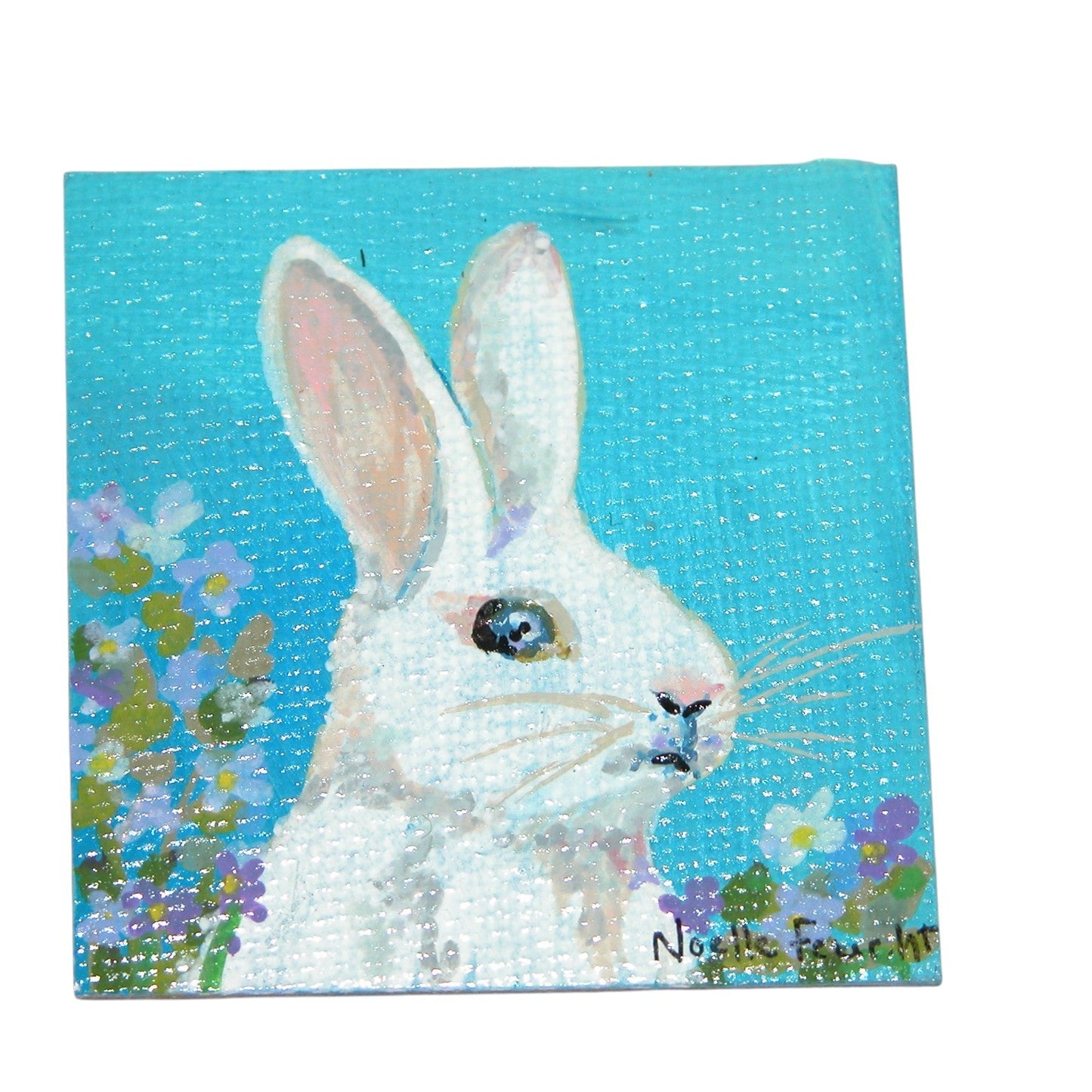 Original Acrylic Painting Magnet  2" X 2" ART126 by Noelle