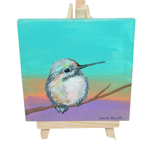 Original Acrylic Painting Art  4" X 4" ART132 by Noelle