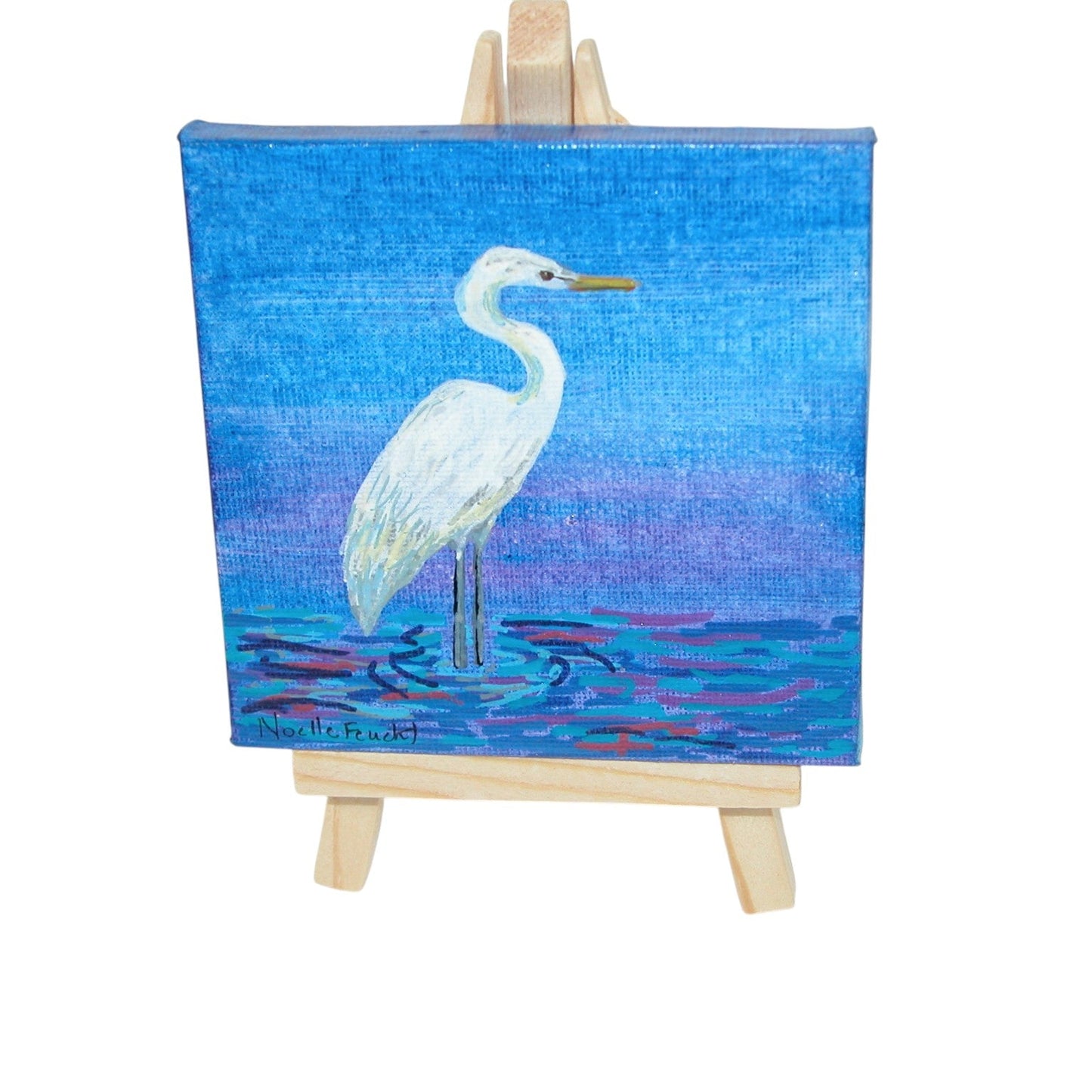 Original Acrylic Painting Art  4" X 4" ART131 by Noelle