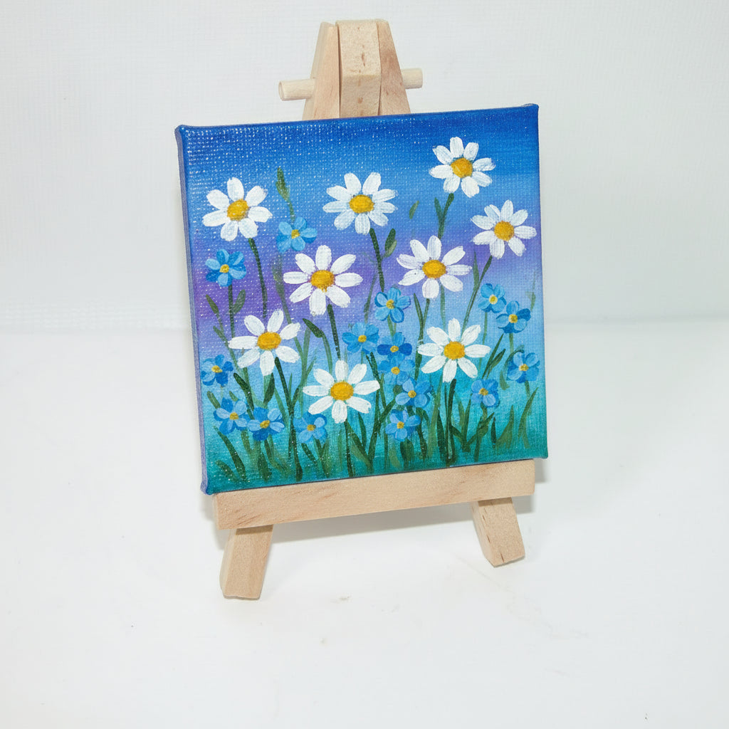 Original Acrylic Painting Art  3" X 3" ART136 by Noelle