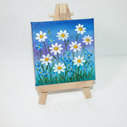 Original Acrylic Painting Art  3" X 3" ART136 by Noelle