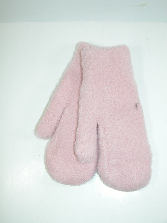 Knit Mitten Glove Fuzzy GF3895 Pink