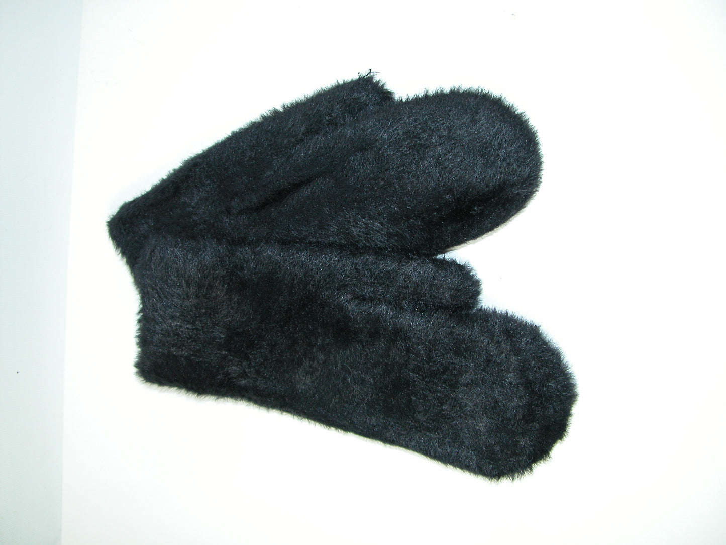 Knit Mitten Glove Fuzzy GF3893 Black