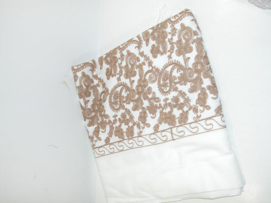 Embroidered Cream Shawl with Gold GF3901