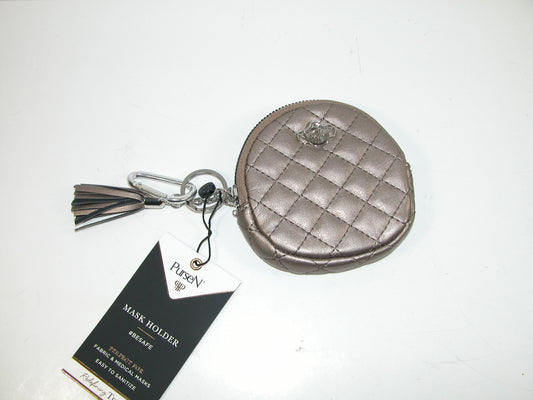 Quilted Purse Charm Pouch GF3913 Bronze