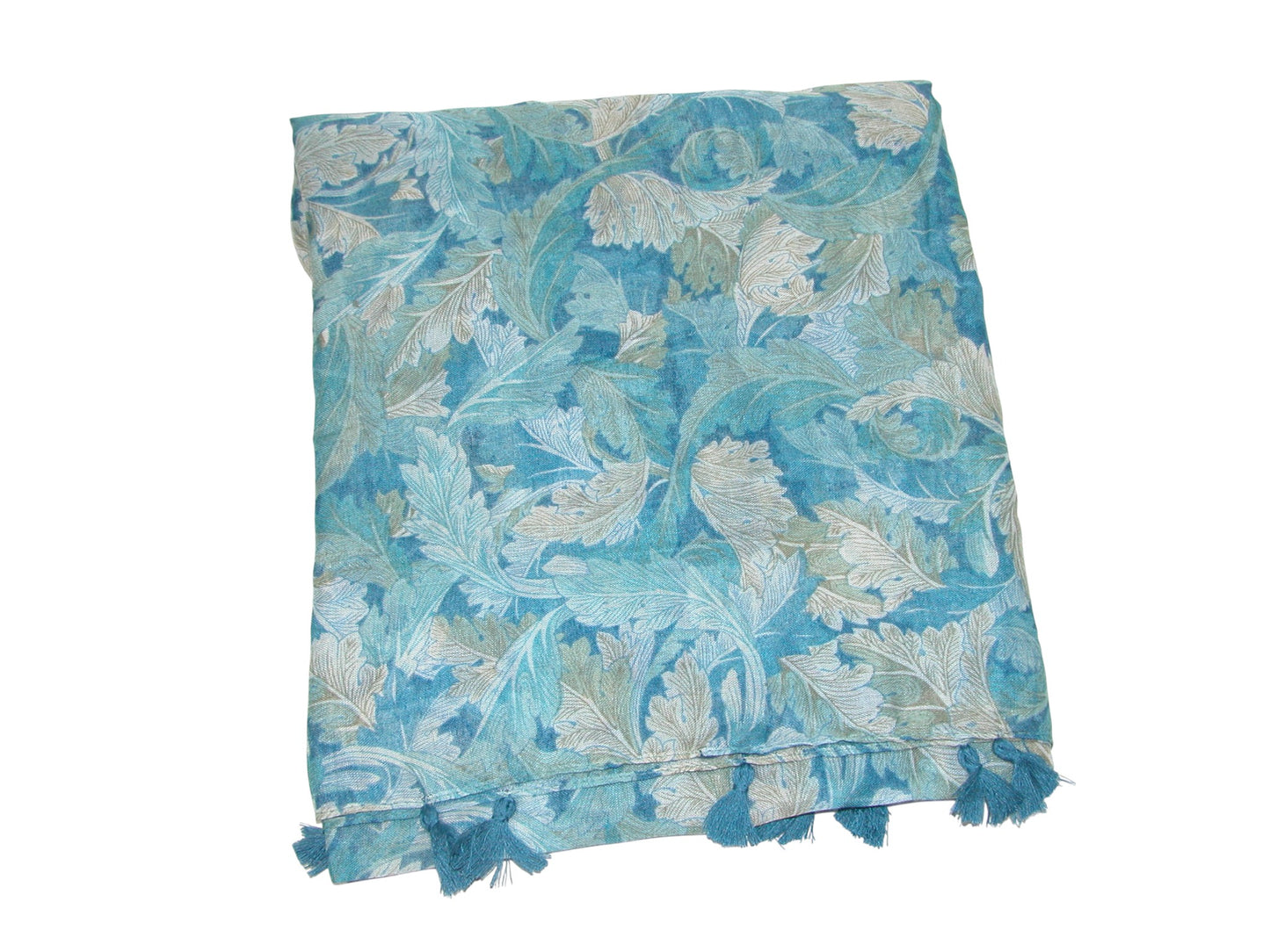 Cotton Scarf With Tassels GF3955 Blues
